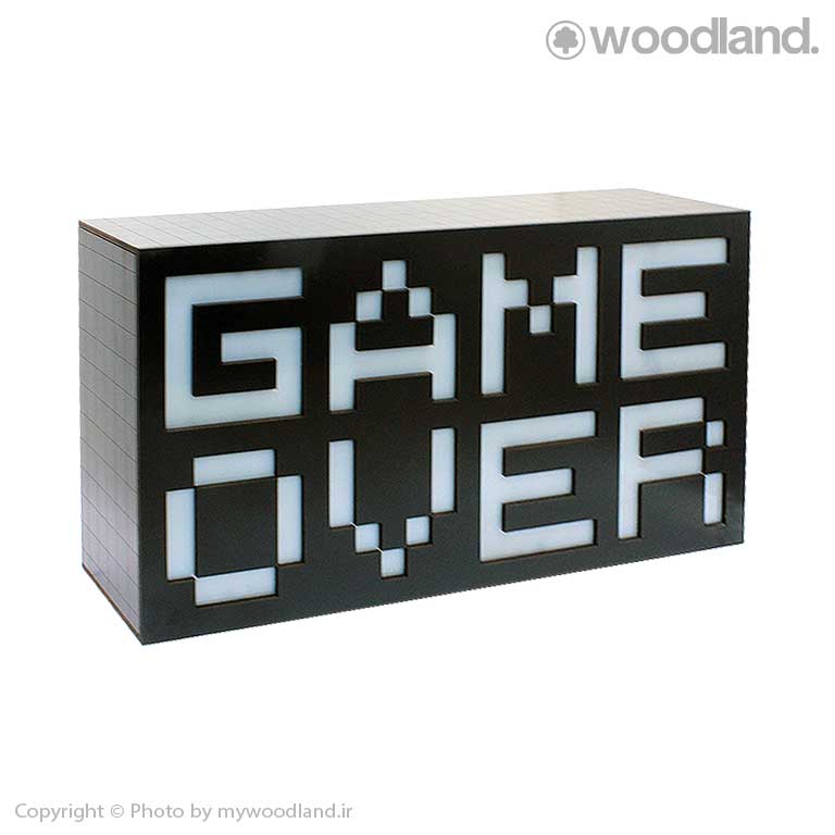 آیکون لایت، چراغ رومیزی گیم اور Game Over 8-Bit Pixel