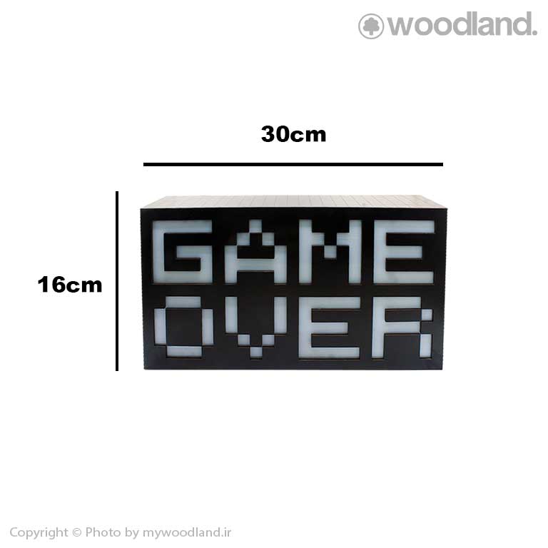 آیکون لایت، چراغ رومیزی گیم اور Game Over 8-Bit Pixel